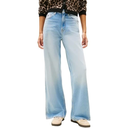 Offerta a tempo: Tommy Jeans Donna Jeans Claire Vita Alta, Blu (Denim Light), 30W/32L - 42% da 99.90 € a 57.99 €