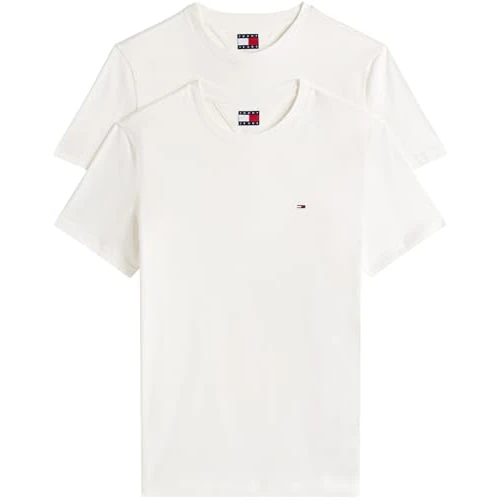 Limitiertes Angebot: Tommy Jeans Herren TJM Xslim 2pack Jersey Tee EXT Dm0dm20687, Multi (Ecru/Ecru), XS von 54.90 EUR auf 27.76 EUR (Spare 49%)