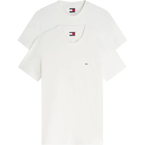 Tommy Jeans Homme TJM Xslim 2pack Jersey Tee Ext Dm0dm20687, Multi (Ecru/Ecru), 3XL