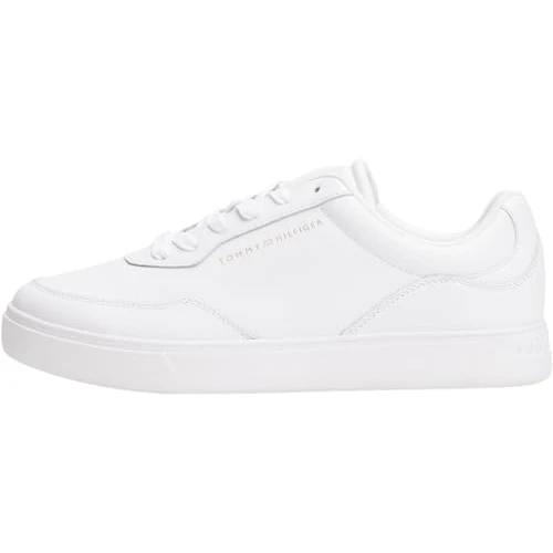 Limited-time offer: Tommy Hilfiger Women's Casual Leather Cupsole Trainers, White (White), 5 from 85.00 GBP to 85.00 GBP (save 0%)