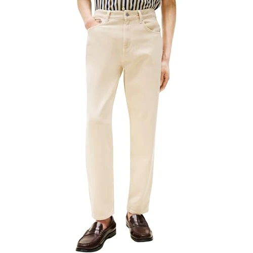 Offerta a tempo: Tommy Hilfiger Uomo Jeans Tapered Harlem Vita Media, Avorio (Soft Cream), 34W/31L - 0.00% da 47.74 € a 47.74 €