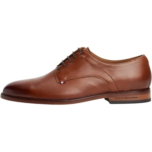 Offre limitee: Tommy Hilfiger Chaussures Derby Homme Thunit en Cuir, Marron (Winter Cognac), 40 de 149.90 EUR a 98.35 EUR (economie 34%)