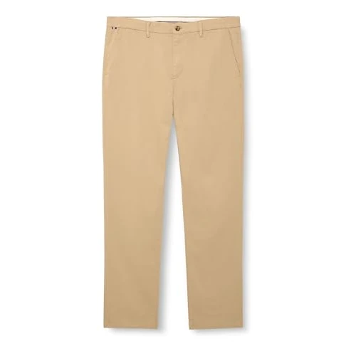 Tommy Hilfiger Pantalón Chino Hombre Denton Printed Structure Straight Fit, Beige (Sandalwood), 36W/28L