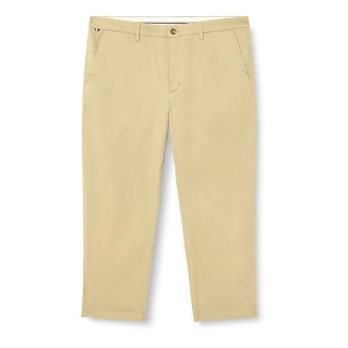 Offerta a tempo: Tommy Hilfiger Uomo Pantaloni Chino Denton Printed Structure Straight Fit, Beige (Sandalwood), 34W/29L - 0.00% da 47.99 € a 47.99 €