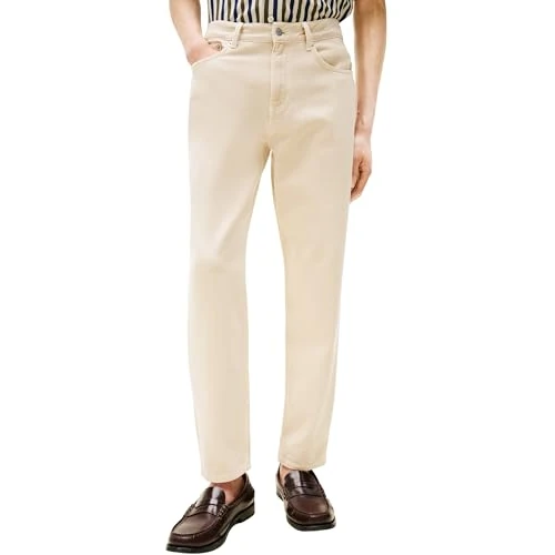 Offre limitée : Tommy Hilfiger Jean Homme Tapered Harlem Taille Mi-Haute, Ivoire (Soft Cream), 30W/28L de 45.02 € à 45.02 € (0.00% de remise)