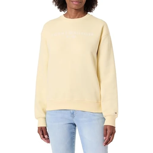 Tommy Hilfiger Sweat Femme sans Capuche, Jaune (Frozen Custard), XL