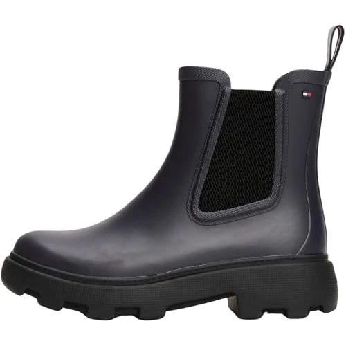 Oferta limitada: Tommy Hilfiger Botas de lluvia Mujer Rubber Rainboot con tacón de plataforma, Azul (Space Blue), 40 de 109.90 EUR a 59.11 EUR (ahorro 46%)