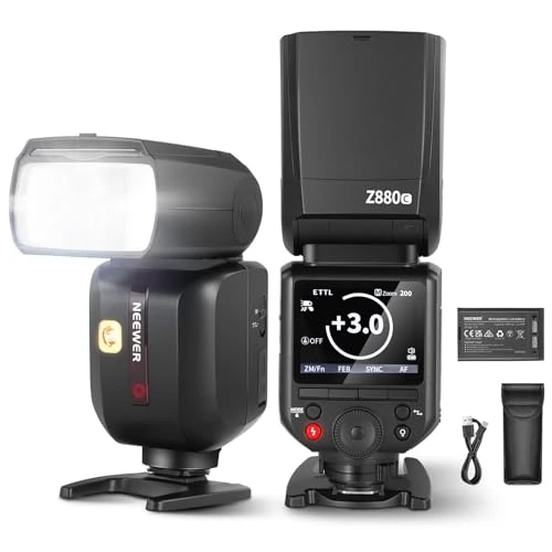 Offre limitée : NEEWER Z880-C Flash Speedlite TTL 2,4G 76W,Speedlight Compatible avec Canon et Godox,UI Améliorée,Lampe Pilote Réglable,Sélec Rapide TCM TTL/M,1/8000s HSS Batterie 3000mAh 600 Flash Pleine Puissance de 164.92 € à 156.18 € (5% de remise)