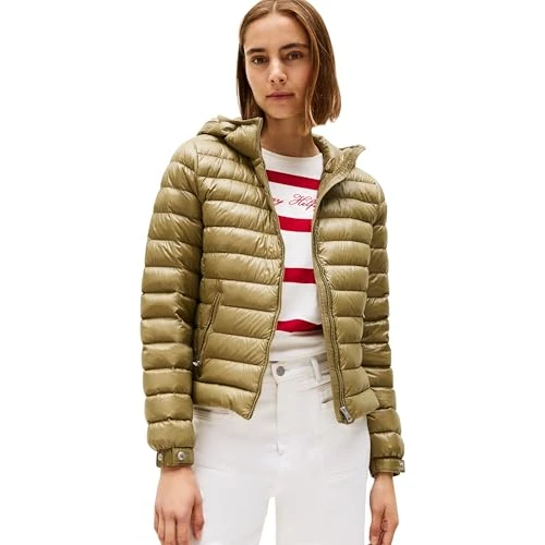 Offerta a tempo: Tommy Hilfiger Piumino Donna, Cachi (Oliva Vintage), XL - 64% da 199.90 € a 71.06 €