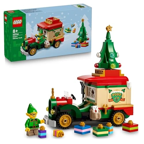 Offre limitée : LEGO Le Camion de Livraison du Père Noël - Jouet Coloré - Maquette à Exposer avec Sapin de Noël, Cadeaux et Décorations - Idée de Cadeau pour Les Fêtes pour Garçon ou Fille dès 8 Ans 40746 de 14.99 EUR à 14.99 EUR (remise 0%)