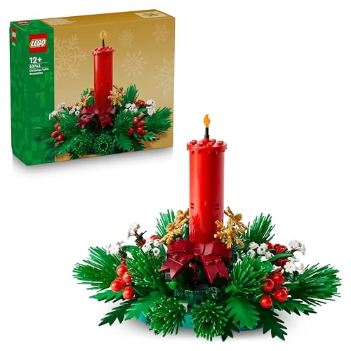 Offre limitée : LEGO Centre de Table de Noël - Jouet avec Bougie, Baies Rouges, Étoiles Dorées & Feuillage - Décoration de Table - Activité en Famille - Cadeau Festif pour Ado Fille ou Garçon dès 12 Ans 40743 de 40.22 EUR à 34.99 EUR (remise 13%)