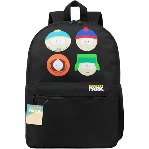 Zeitlich begrenztes Angebot: South Park Rucksack Kinder Herren Teenager Travel Backpack Stan Kenny Eric Schulranzen Daypack für Schule Arbeit Reisen Uni (Schwarz) von 18.69 € auf 8.63 € (54% Rabatt)