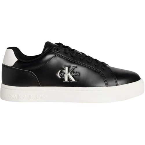 Calvin Klein Herren Classic Cupsole Mono LTH Ym0ym01369 Low-Top, Schwarz, Hellweiß, 46 EU