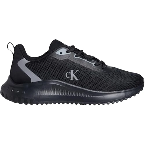 Calvin Klein Damen Runner Sneaker Eva Mix Logo aus Mesh, Schwarz (Black/Mockingbird), 38