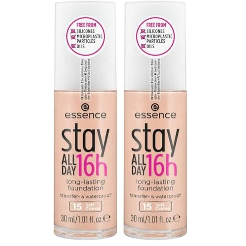 Base de Maquillaje Fluida Essence Stay All Day 16H Nº 15 (30 ml) (Paquete de 2)