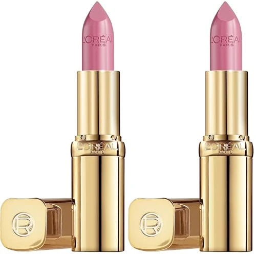 Offerta a tempo: L'Oréal Paris Make Up Rossetto Lunga Durata Color Riche Colore Pieno Finish Satinato 303 Rose Tendre - Confezione da 2, 18 ml - 49% da 29.90 € a 15.18 €