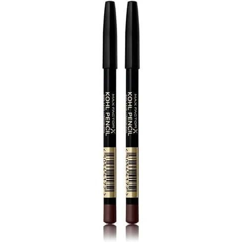 Offerta a tempo: Max Factor, Matita Occhi Kohl Eyeliner Pencil, Kajal con Texture Ultra Morbida, 030 Brown, 1.2 g (Confezione da 2) - 36% da 11.96 € a 7.60 €
