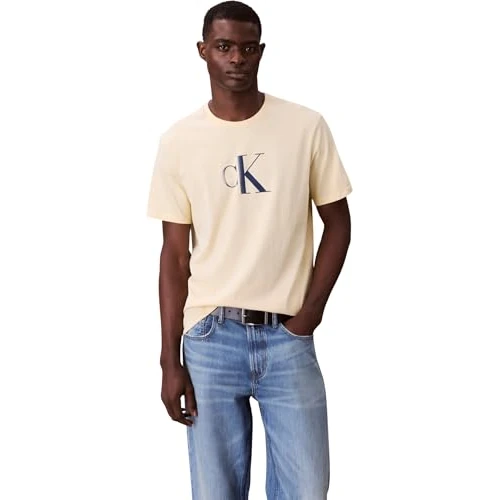 Oferta limitowana: Calvin Klein Jeans Męskie koszulki z grafiką SS CNTR MNGRM E CLSS LV04RC857G, żółte (światło słoneczne), XS, Żółty (światło słoneczne), XS z 82.09 zł na 82.09 zł (oszczędź 0.00%)