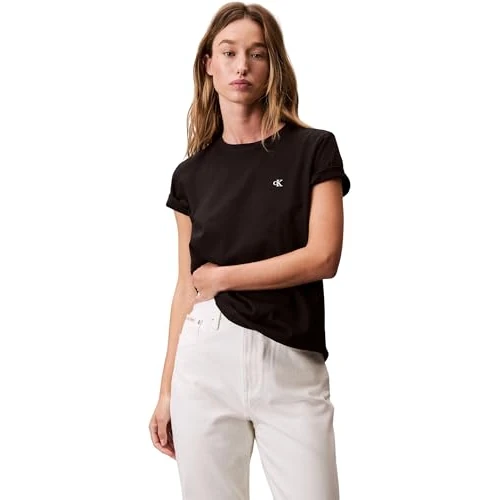 Offerta a tempo: Calvin Klein Donna T-Shirt Maniche Corte Archive Jersey Tee con Scollo Rotondo, Nero (Black), 3XS - 0.00% da 34.90 € a 34.90 €
