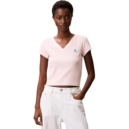 Beperkte aanbieding: Calvin Klein Jeans T-shirts voor dames, Roze (Wolk Roze), XL van 32.79 EUR naar 32.79 EUR (besparing 0%)