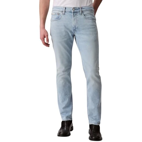 Offerta a tempo: Calvin Klein Uomo Jeans Marbled Beacon Slim Fit, Blu (Marbled Beacon), 30W/35L - 46% da 99.90 € a 54.26 €
