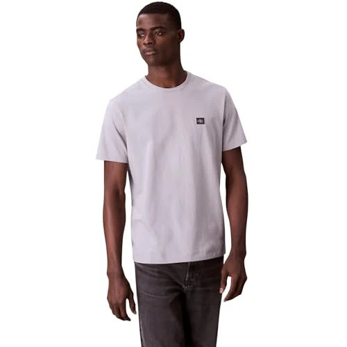Offerta a tempo: Calvin Klein Uomo T-Shirt Maniche Corte Badge Jersey Classic Tee in Cotone, Grigio (Formal Gray), M - 36% da 34.90 € a 22.43 €