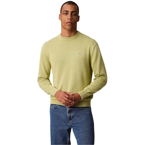 Calvin Klein Ls EZ Cotton Crewnk Sweater 12Gg Lv04Rc309G Chandails, Beige (Winter Pear), XL Homme