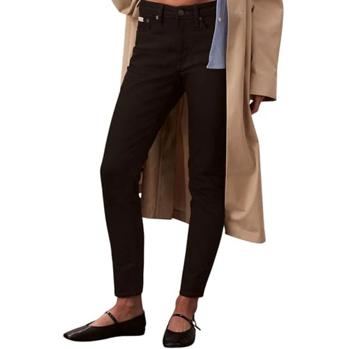 Calvin Klein Donna Jeans Skinny Classic Black Vita Media, Nero (CK Classic Black), 27W/34L