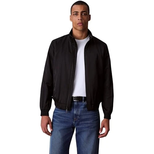 Limited-time offer: Calvin Klein Men’s Padded Harrington Jacket with Stand Collar, Black (Black), M from 71.65 GBP to 71.65 GBP (save 0%)