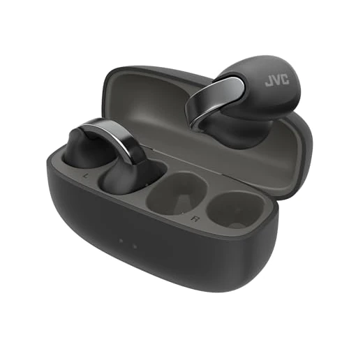 Offerta a tempo: JVC Nearphones HA-NP1T-B, Cuffie in stile Earcuff con archetto lucido, vestibilità comoda, connessione multipoint, Bluetooth 5.3, autonomia di 24 ore, compatibili con app - Nero - 23% da 98.44 € a 75.89 €