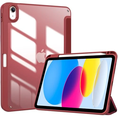 Offerta a tempo: ProCase Cover iPad 11 Generazione A16 11 Pollici 2025/iPad 10 Generazione 10,9 Pollici 2022,Custodia con Portapenna Auto Sonno/Veglia -Vino - 34% da 21.99 € a 14.53 €