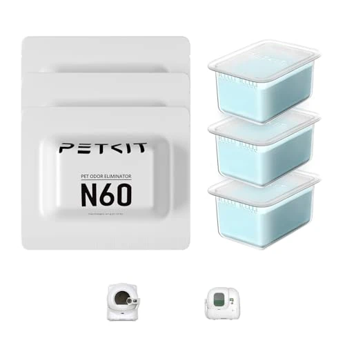 Offre limitée : PETKIT N60 Désodorisant pour Purobot Ultra et Purobot Max Pro Autonettoyant Bac à Litière, Parfum Longue Durée, Haute Sécurité, Non Irritant, Utilisation Durable (3 Paquets) de 29.99 € à 24.99 € (17% de remise)