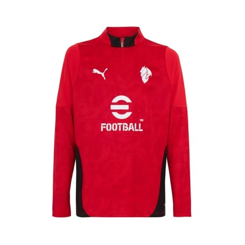 Offerta a tempo: A.C. Milan - Maglia Training con Zip 1/4, Felpa Gara da Allenamento, Stagione 2025/2026, Prodotto Ufficiale, Adulto, Rosso, M - 29% da 75.00 € a 52.95 €