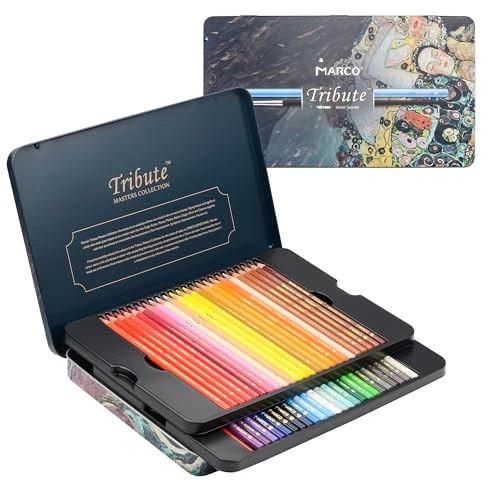 Oferta limitada: MARCO Lápices de colores para adultos para colorear, juego de pintura profesional soluble en agua de 48 colores, lápices de madera en caja de hierro, con pincel y afilador (juego de 48 piezas soluble de 36.99 € a 36.99 € (ahorro 0.00%)