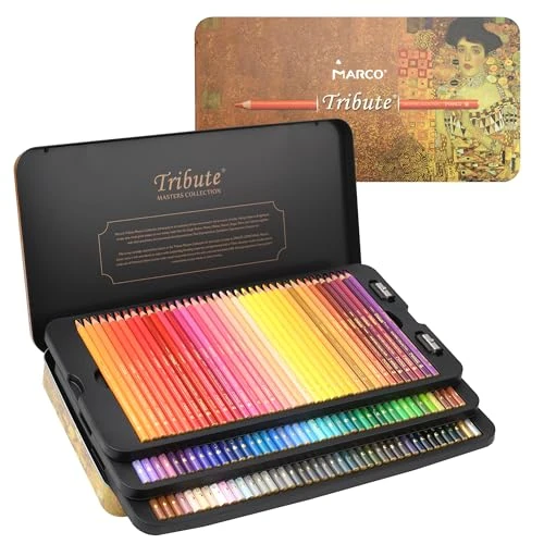 Oferta limitada: MARCO Juego de 120 lápices de colores para adultos – Juego de 120 lápices profesionales de pintura al óleo en caja de hierro, adecuado para estudiantes de arte y profesionales (120 piezas de aceite) de 99.99 € a 99.99 € (ahorro 0.00%)