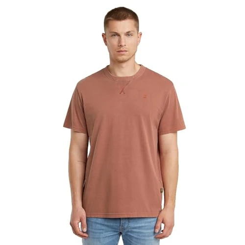 Offre limitée : G-STAR Homme T-Shirt Nifous, Rouge (Etruscan Red GD D24449-2653-H034), S de 14.23 € à 14.23 € (0.00% de remise)