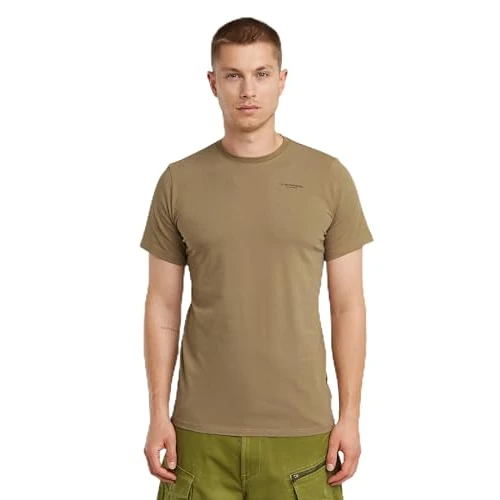 G-STAR Slim Base T-Shirt, Maglietta a Manica Corta Uomo, Verde Scuro (Ensis Green D19070-C723-6057), XS
