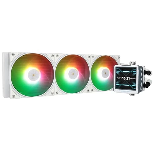 Thermalright FW 360 Ultra ARGB - Enfriador de agua para CPU (3 ventiladores PWM, pantalla LCD IPS con resolución de 480 x 480, para AM4/AM5 e Intel LGA1700/1851, pantalla de 2,44 pulgadas)