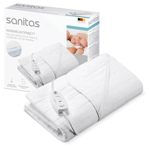 Limitiertes Angebot: Sanitas SWB 21 Wärmeunterbett aus weichem Vlies, mit praktischen Fixierungsbändern, Sicherheitssystem, 3 Temperaturstufen, maschinenwaschbar, mit 150 x 80 cm passend für gängige Matratzen von 34.99 EUR auf 22.99 EUR (Spare 34%)