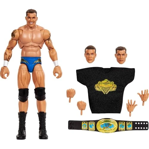 Mattel WWE Ultimate Edition Randy Orton 6-inch Action Figure & Accessories Fan Takeover Set, 10+ Pieces Include Swappable Heads & Hands, JCX43