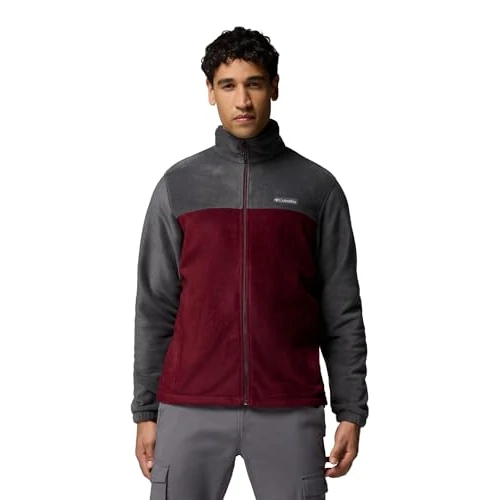 Columbia Steens Mountain Full Zip 2.0, Giacca in pile Uomo, Shark/Rich Wine, XXL