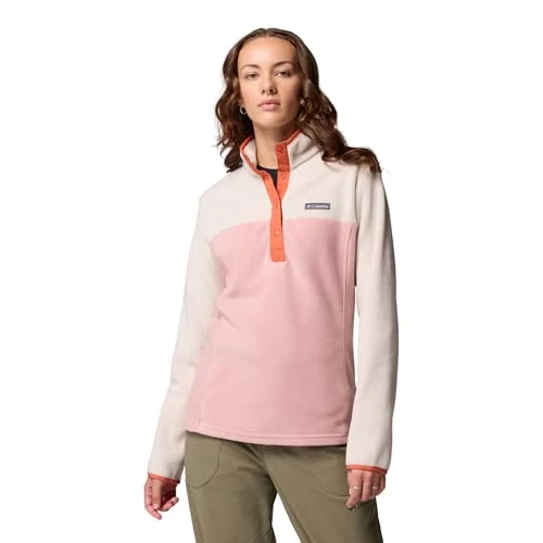 Offerta a tempo: Columbia Benton Springs 1/2 Snap Pull Over 2, Pull Over in pile Donna, Gomma Rosa, Pietra Scura, Toscana, M - 31% da 37.50 € a 25.99 €