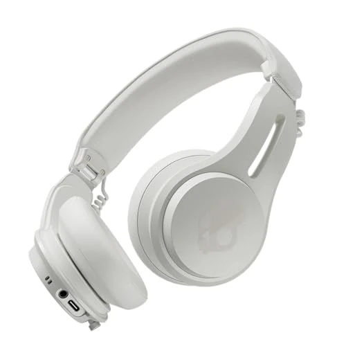 Offerta a tempo: Skullcandy Icon ANC Wireless On-Ear Bluetooth Headphones, Active Noise Cancelling, Up to 60 Hours Battery, Sweat Water Resistant, Foldable and Durable, Microphone for iPhone Android - Bone - 34% da 99.99 € a 66.14 €