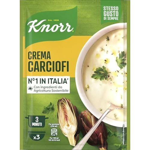 Offerta a tempo: Knorr Crema Carciofi, Piatti Pronti Knorr con Verdure da Agricoltura Sostenibile, Senza Coloranti, Senza Conservanti, Vegetariano, 88 g - 25% da 1.99 € a 1.49 €