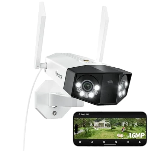 Limited-time offer: Reolink WiFi Camera Outdoor 16MP with 180° Panoramic View, Motion Track, 2.4/5GHz Dual-Band Wi-Fi 6 Security Camera, Color Night Vision, Person/Vehicle/Animal Detection, IP67, Duo 3 WiFi from 169.99 GBP to 169.99 GBP (save 0%)