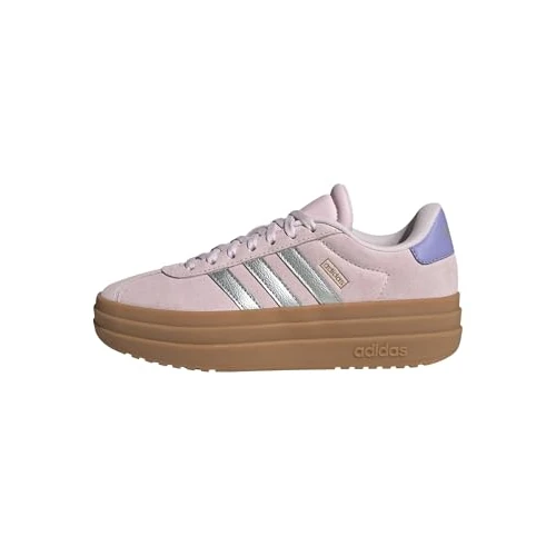 adidas Unisex Kids VL Court Bold Shoes Junior, Clear Pink/Silver Metallic/Gold Metallic, 3 UK
