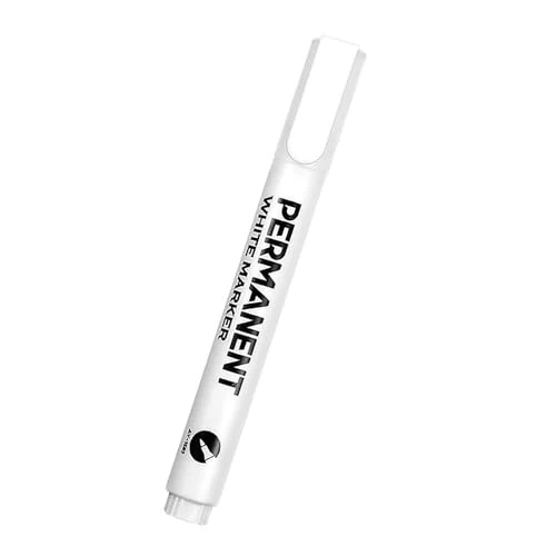 EUZUXU Biały marker permanentny, szerokość drutu 2 mm, do malowania, drewna, szkła, ceramiki, płótna, czarnego papieru