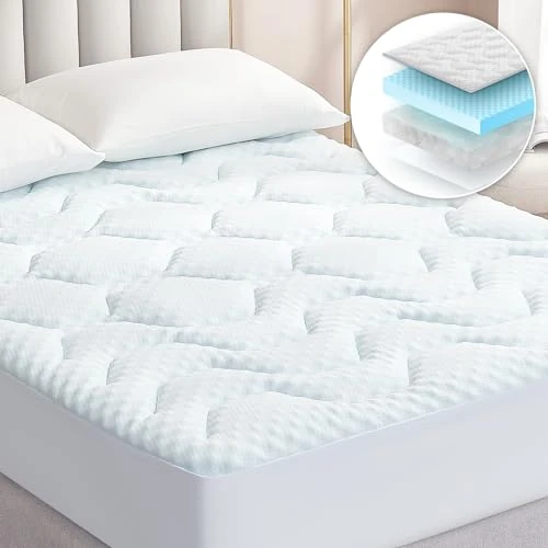 Offerta a tempo: EHEYCIGA Memory Foam Topper Singolo 80x190 Respirabile con Tasca Extra Profonda (Bianco) — 20% da 49,99 € a 39,99 €