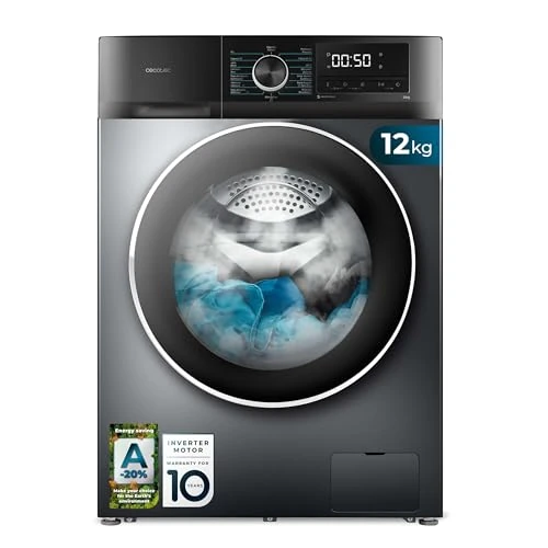 Offre limitée : Cecotec Lave linge Frontal Bolero DressCode 7150 Inverter A, Machine à laver 7 kg, 1400 tr,min, 12 programmes, classe A, Inverter Plus, Steam Max, Drum Clean, départ différé, sécurité enfant de 520.49 € à 302.90 € (41.8% de remise)
