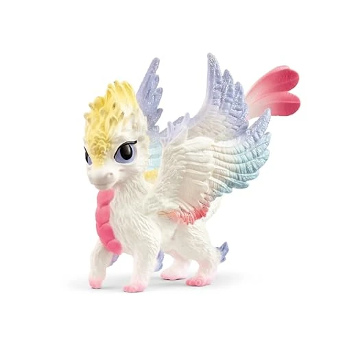 Offerta a tempo: SCHLEICH BAYALA | Cucciolo di Drago Arcobaleno 70825 | Figura con Ali Colorate e Glitter | Decorazione e figurina da Collezione | Regalo per Bambine e Bambini | Giocattolo dai 5 Anni | 6 x 10 x 7 cm - 43% da 8.99 € a 5.12 €